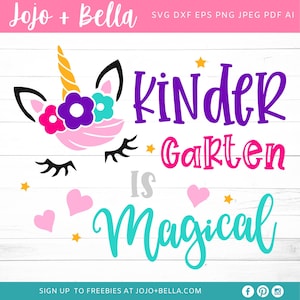 Kindergarten Is Magical Svg, Kindergarten Svg, Back to School Svg, Svg, School Svg, Unicorn Svg, Kids Svg, Shirt Svg, Svg Designs For Cricut