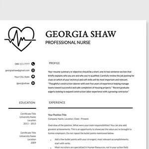 Registered Nurse resume template, Resume template nurse, Medical resume, Rn resume, Rn resume template, Nurse resume, Nursing resume,