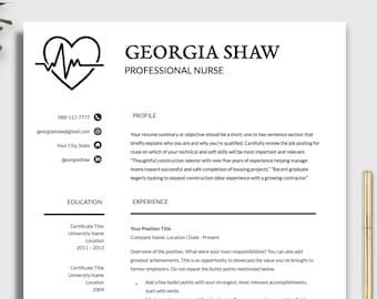 Registered Nurse resume template, Resume template nurse, Medical resume, Rn resume, Rn resume template, Nurse resume, Nursing resume,