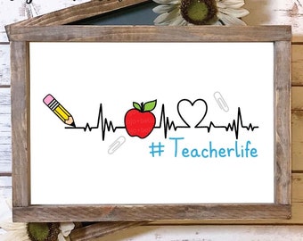 Download Teacher Heartbeat Etsy