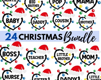 family christmas shirts svg, ugly christmas sweater svg, my favourite color is christmas lights svg, christmas bundle svg, christmas tshirt