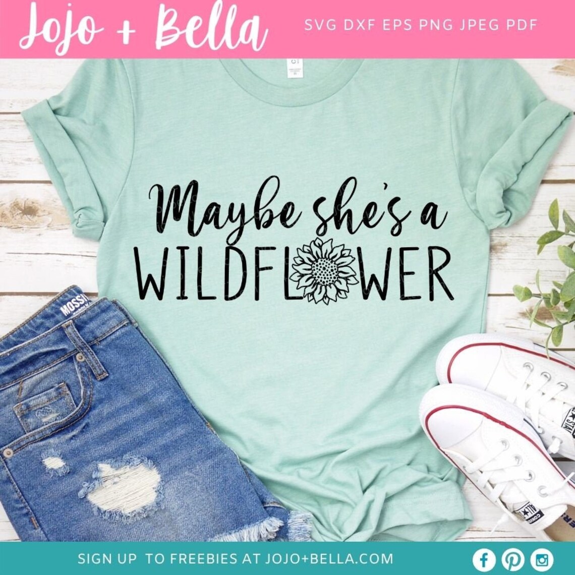 Maybe She's A Wildflower Svg Wildflower Png Wildflower | Etsy