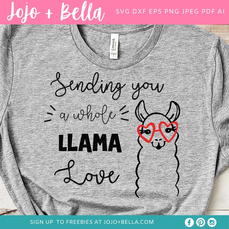 Download Valentines Day Svg Llama Love Svg Valentine Svg Cute Llama | Etsy