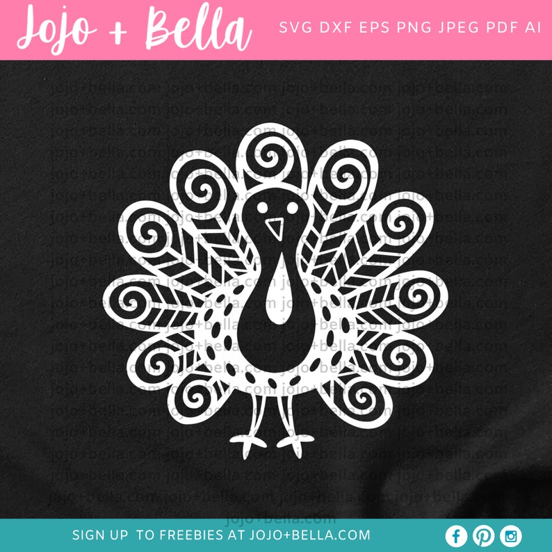 Download Swirly Turkey Svg Mandala Turkey SVG Thanks giving svg file | Etsy