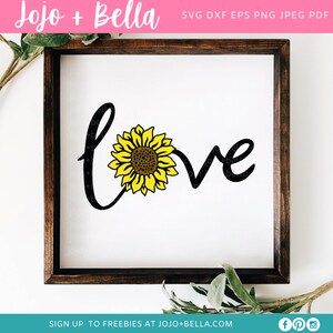 Love Sunflower SVG, Love Sunflower Png, Love Sunflower Dxf, Love Sunflower Clipart, Svg bestanden voor Cricut, Silhouet, Sublimatie Designs