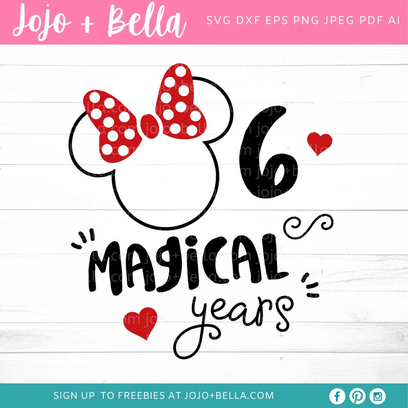 6th Birthday Svg Sixth Birthday Svg Minnie Birthday Svg Etsy