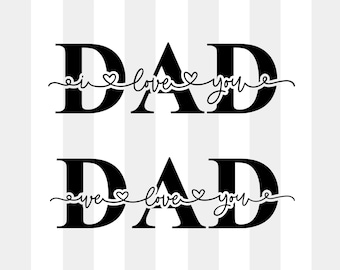 We love you dad svg, I love you dad svg, dad tile svg, fathers day tile svg, gift for dad svg, best dad ever svg, subway tile svg,