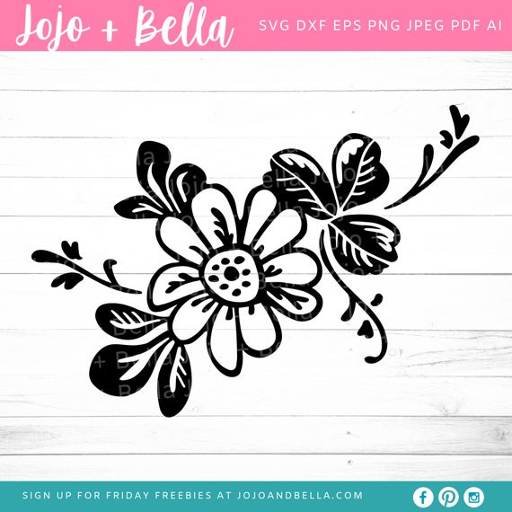 Download Flower Svg Svg Dxf Eps Jpeg Png Ai Pdf Cut File Etsy