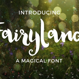 Fairyland Font, calligraphy font, hand lettered font, cursive font, script font, handwritten font, procreate font, cute font, christmas font