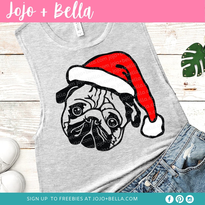 Download Santa Pug SVG Christmas svg Santa Claus Svg Santa Clipart ...
