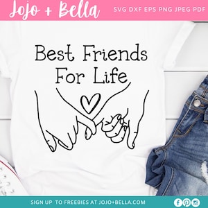 Best Friends For Life SVG, Best Friends Svg, Png, Pinky Promise Svg, Friendship SVG, Friends Svg, Friends Quote, Svg files for Cricut