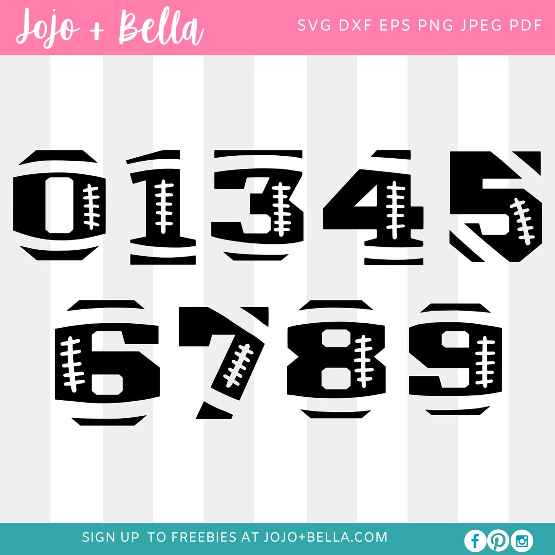 Football Numbers Svg Jersey Numbers Football Number Svg Etsy