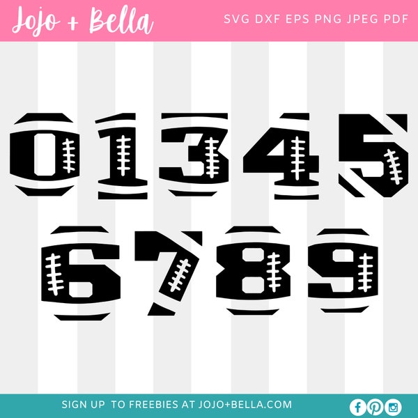Football Number Bundle Etsy