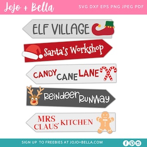 Kerstbordpost voor lasersnijden en Cricut, kerstbord svg, Glowforge svg, Santas Workshop SVg, mevrouw Claus Keuken svg