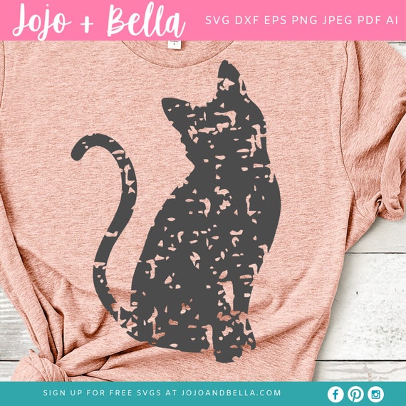 Grunge Cat SVG Halloween SVG Halloween Cat Graphic Grunge - Etsy