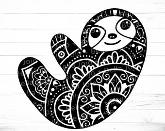 Mandala Sloth SVG - Svg, Dxf, Eps, Jpeg, Png, Ai, Pdf, Cut File - Mandala svg - Sloth svg file - Sloth Svg - Mandala Sloth Clipart - Svg