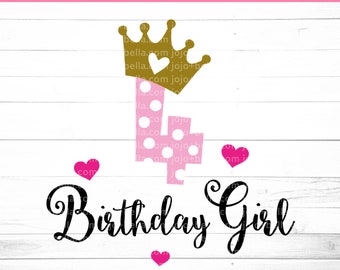 4th Birthday svg, Princess svg, Happy birthday svg, Its my birthday svg, Birthday svg, Birthday queen svg, Birth year,