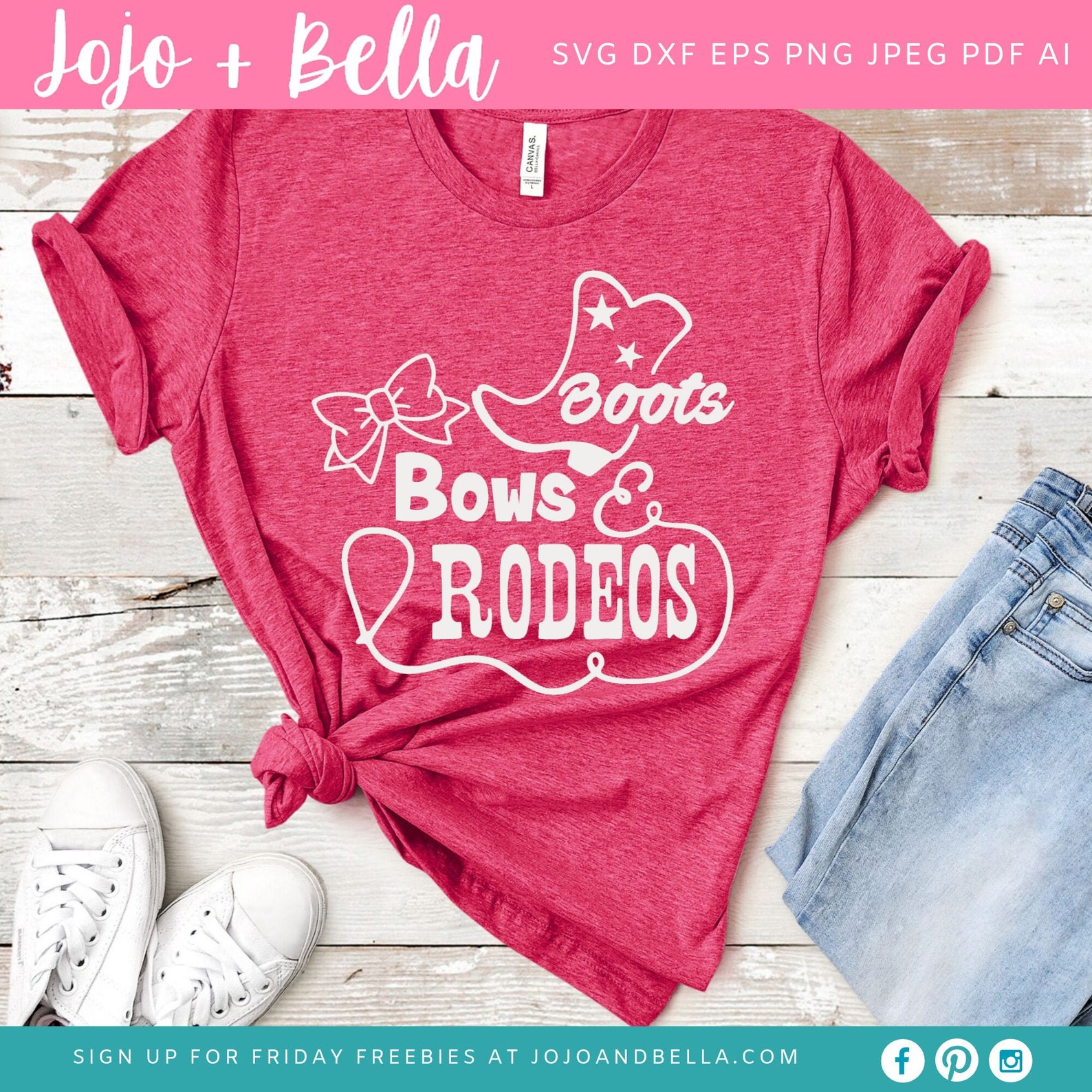 Boots Bows and Rodeos SVG Dxf Eps Jpeg Png Ai pdf Cut Etsy