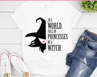 Witch SVG , Halloween Witch Svg, Witch Cut File, Spooky Witch Svg, Halloween Svg, Witch Princess Svg, Svg files for Cricut, Sublimation