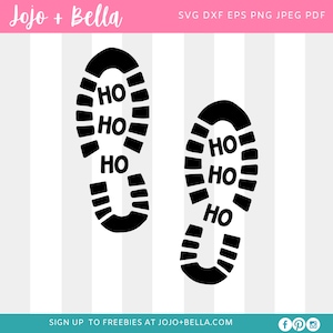 Santa Footprint svg, Santa svg, Cute Christmas svg, Christmas SVG, Christmas Decor SVG, Ho ho ho, Holiday Svg Files For Cricut, Sublimation