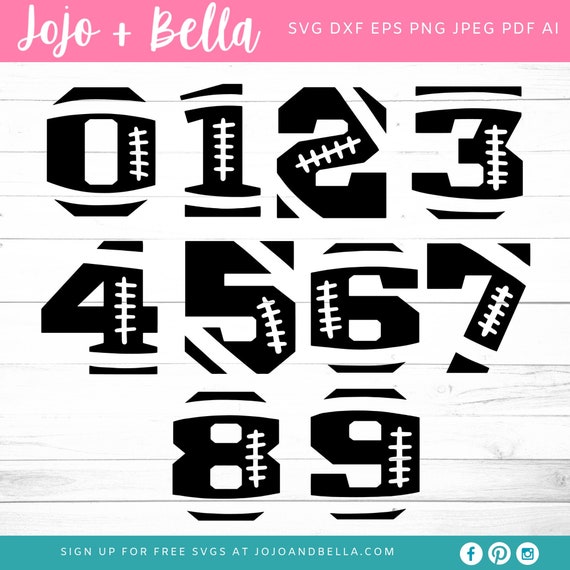 Download Football Player Numbers Svg Bundle Football Svg Nfl Svg Etsy