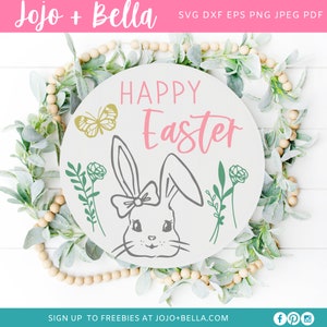 Happy Easter svg, hello easter svg, easter svg, spring svg, door hanger svg, welcome svg, farmhouse sign svg, svg files for cricut, dxf,png