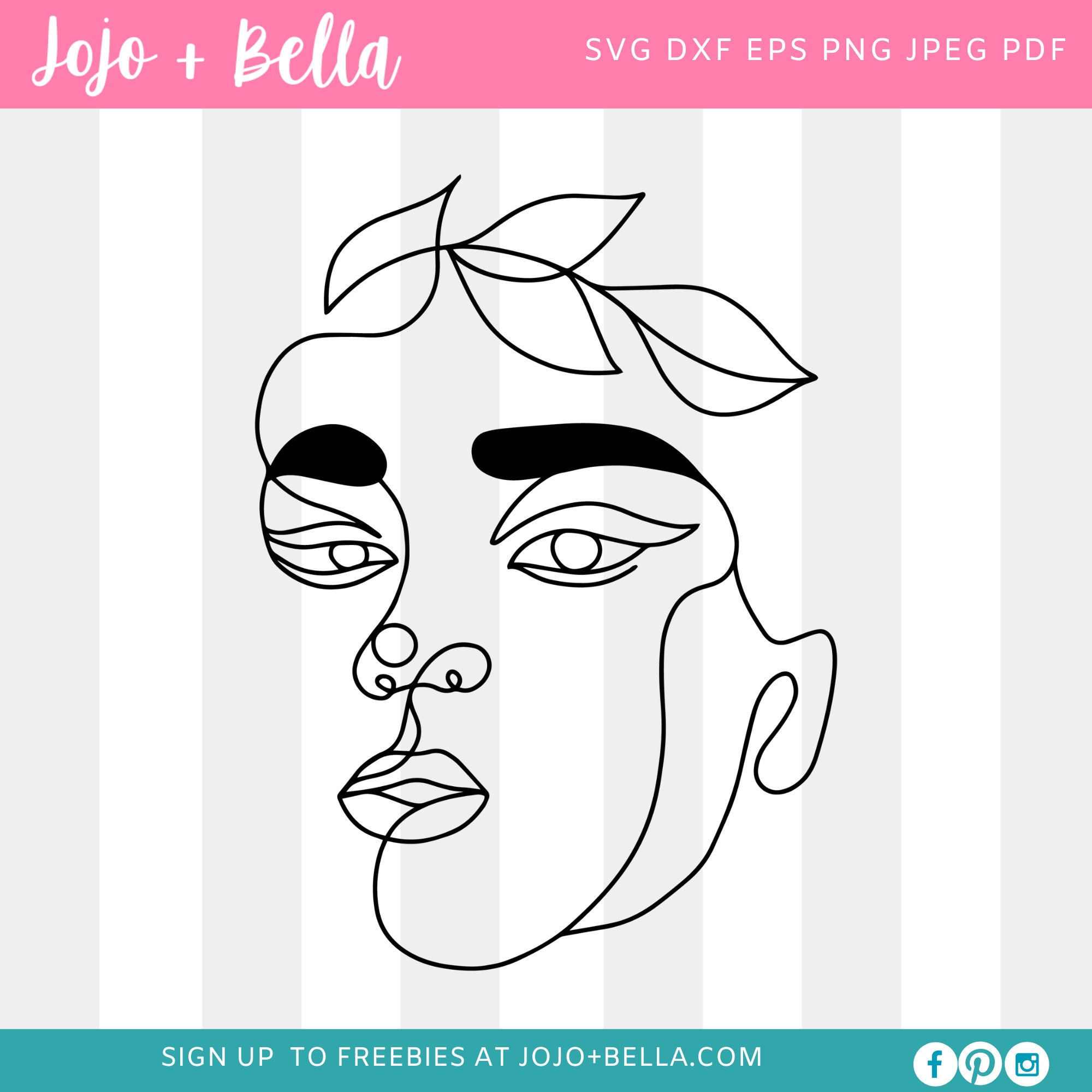 Face Svg Line Art Svg Minimalist Svg Minimalist Wall Art - Etsy