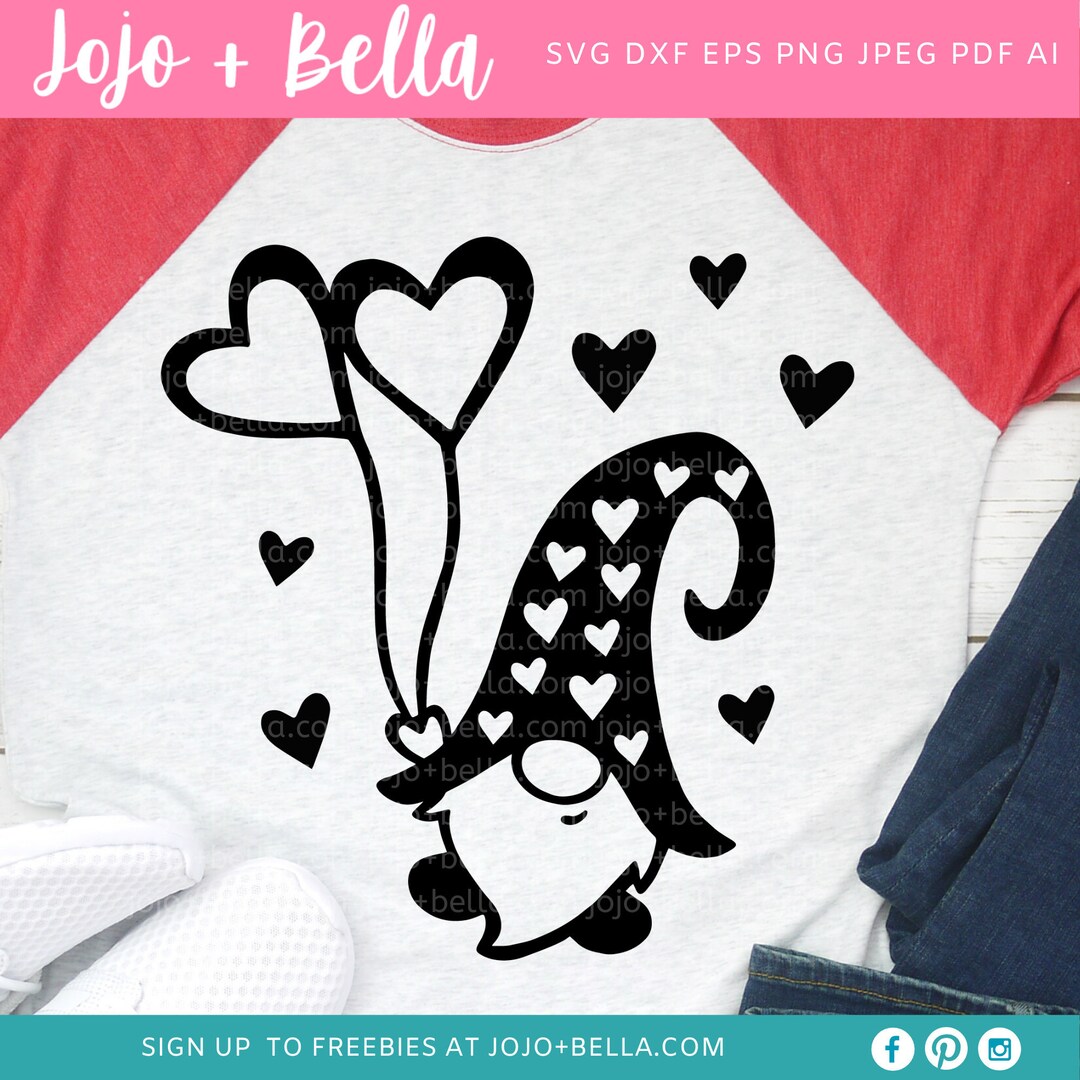 Three Gnomes Svg, Valentines Hearts Svg, Valentines Day, Gnome Svg ...