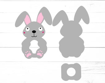 Bunny, Easter egg holder svg, dxf, eps files. Digital download. Compatible with Silhouette, Cricut, SCAL, and Scan n Cut