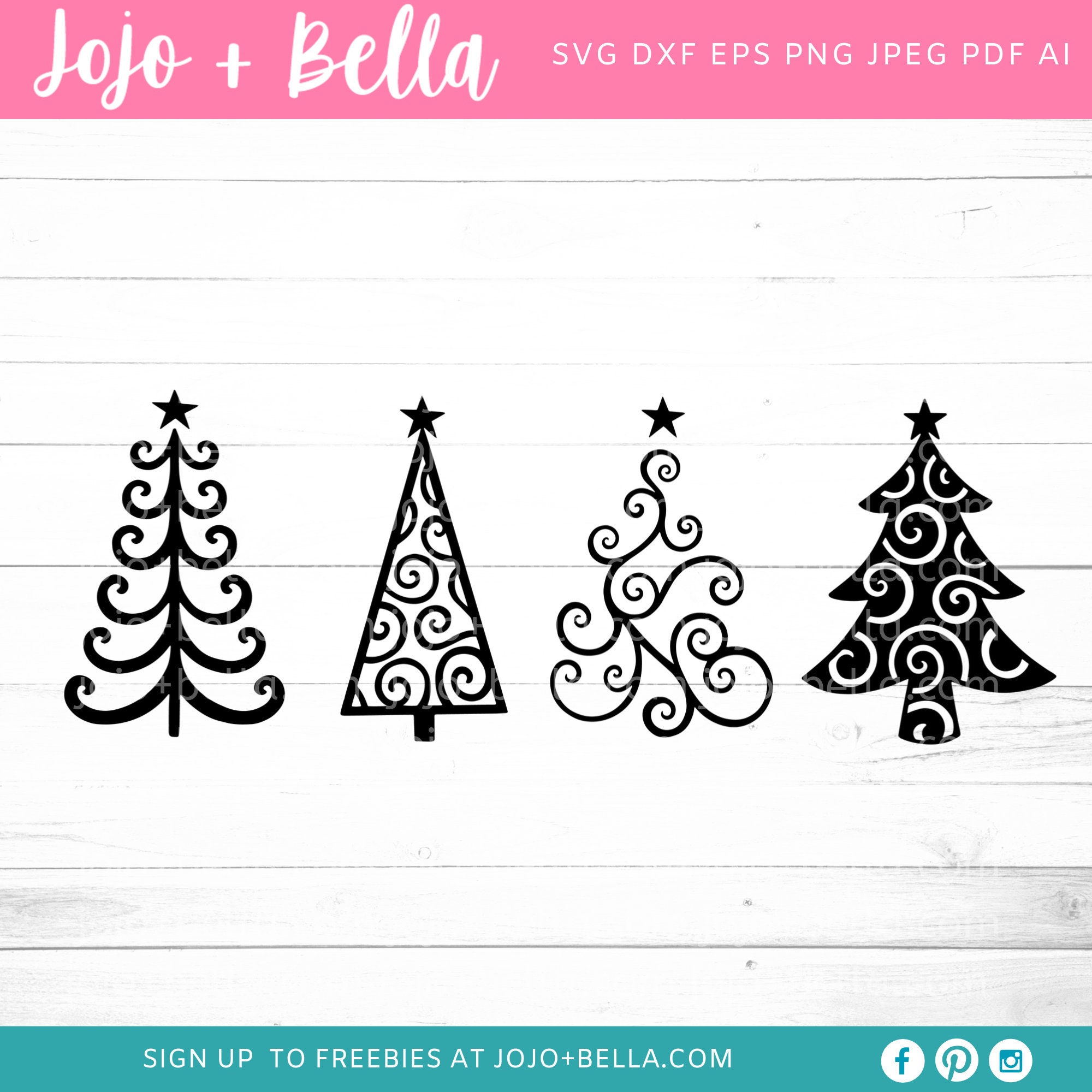 Download Swirly Christmas Tree Svg Christmas Tree Svg Swirly Etsy