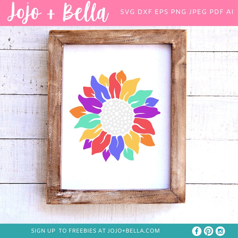 Download Rainbow Sunflower svg Sunflower Svg Rainbow Svg LGBT Svg ...