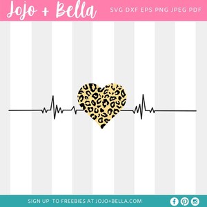 Leopard Print Hart Svg, Hartslag Svg, Leopard Print Svg, Valentijnsdag Svg, Moeder Svg Bestand, Svg Ontwerpen voor Cricut, Sublimatie Ontwerpen