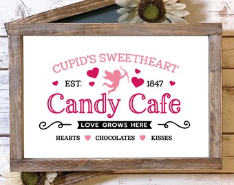 Cupid Candy Cafe SVG, Cupid's Brewing Co SVG, Valentine Day SVG, Valentine Sign Svg, Valentine Shirt Svg, Svg bestand voor Cricut, SIlhouette