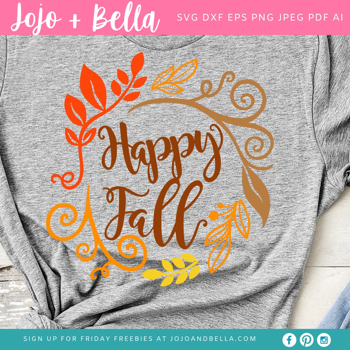 Happy Fall SVG SVG Dxf Eps Ai Jpeg Png Pdf Cut File - Etsy
