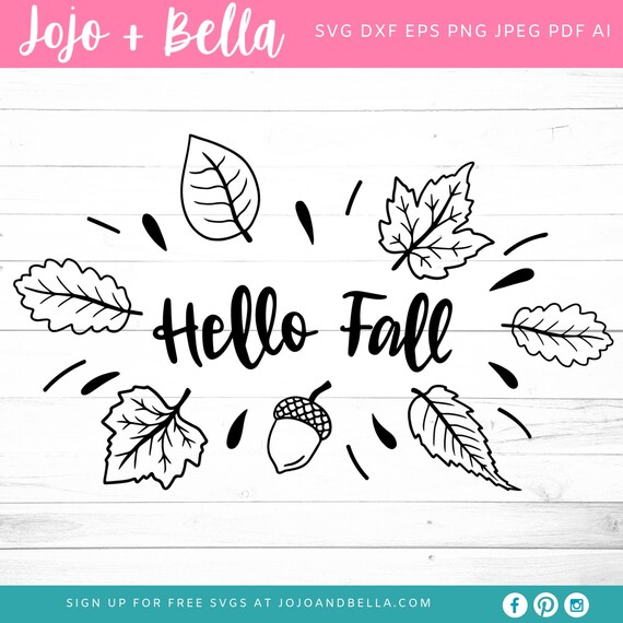 Download Free Hello Fall Svg Fall Svg Fall T Shirt Graphic Svg Autumn Etsy SVG Cut Files