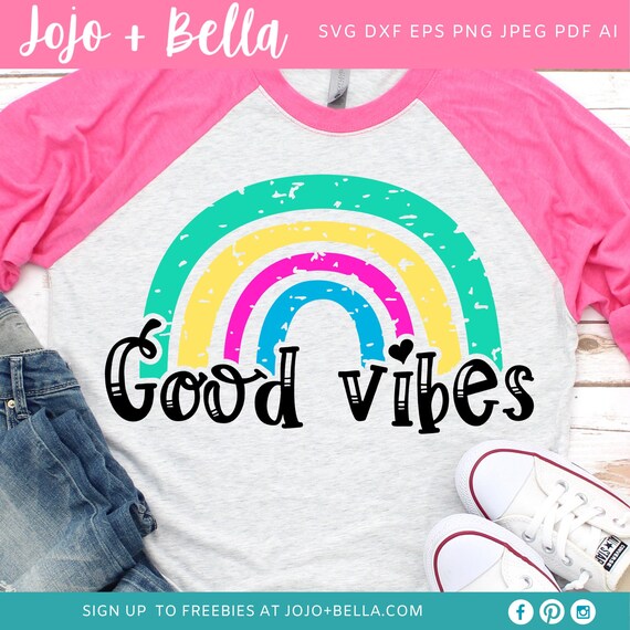 Good Vibes svg, Rainbow svg, Summer SVG, Boho svg, Retro svg, Grunge Rainbow Svg, Vsco girl svg, and I oop svg, vsco svg, Cricut, silhouette