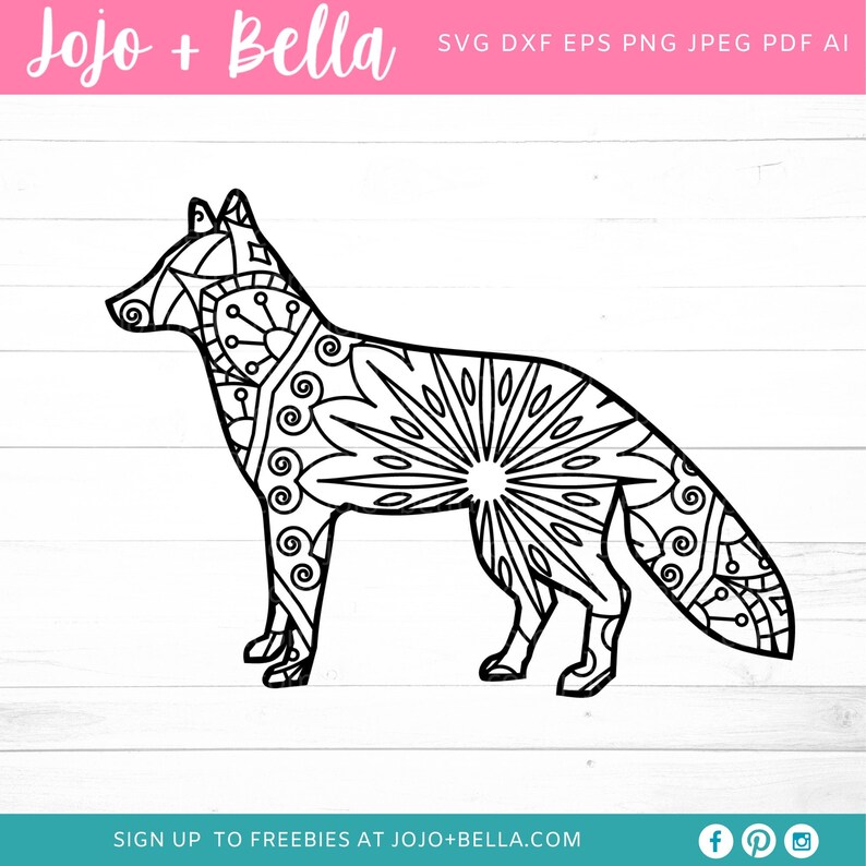 Download Mandala Fox SVG Zentangle Svg Mandala svg Fox svg file | Etsy