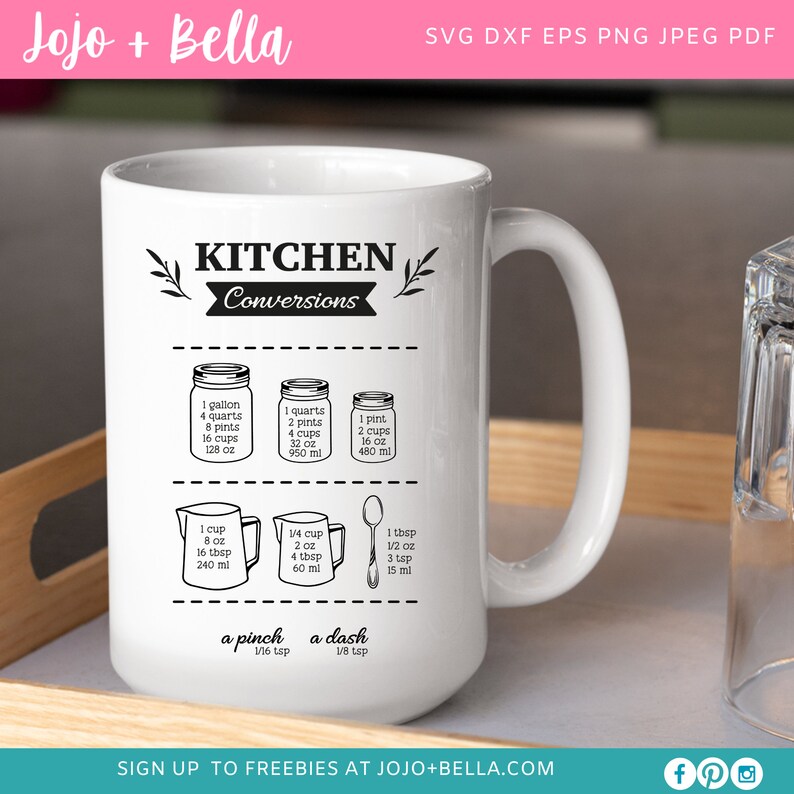 Kitchen Conversion SVG Cooking Svg Baking Svg Conversion - Etsy Australia