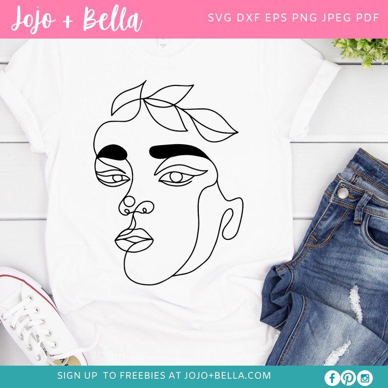 Face Line Art SVG Line Art Svg Face Svg T-shirt Svg Design - Etsy Finland