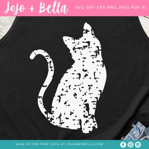 Grunge Cat SVG, Halloween SVG, Halloween Cat Graphic, Grunge Cat Cricut ...