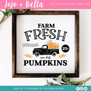Farm Fresh Pumpkins Sign Svg, Farmhouse Pumpkins Svg, Pumpkin Sign Svg, Pumpkins Sign Svg files for Cricut, Sublimation Designs Downloads