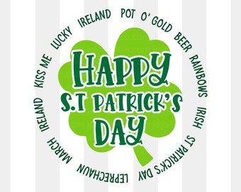 Día de San Patricio Svg, Shamrock Svg, Svg, Lucky Irish Svg, St Patricks Svg, St Patrick's Day Svg archivos para Cricut, Diseños de sublimación