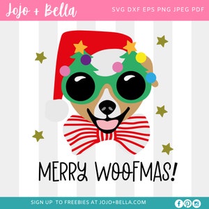 Merry woofmas svg, dog christmas svg, funny christmas svg, christmas dog svg, christmas svg, dog face svg, dog mom svg, dog lover svg,
