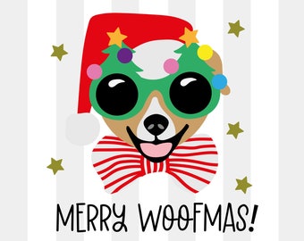 Merry woofmas svg, dog christmas svg, funny christmas svg, christmas dog svg, christmas svg, dog face svg, dog mom svg, dog lover svg,