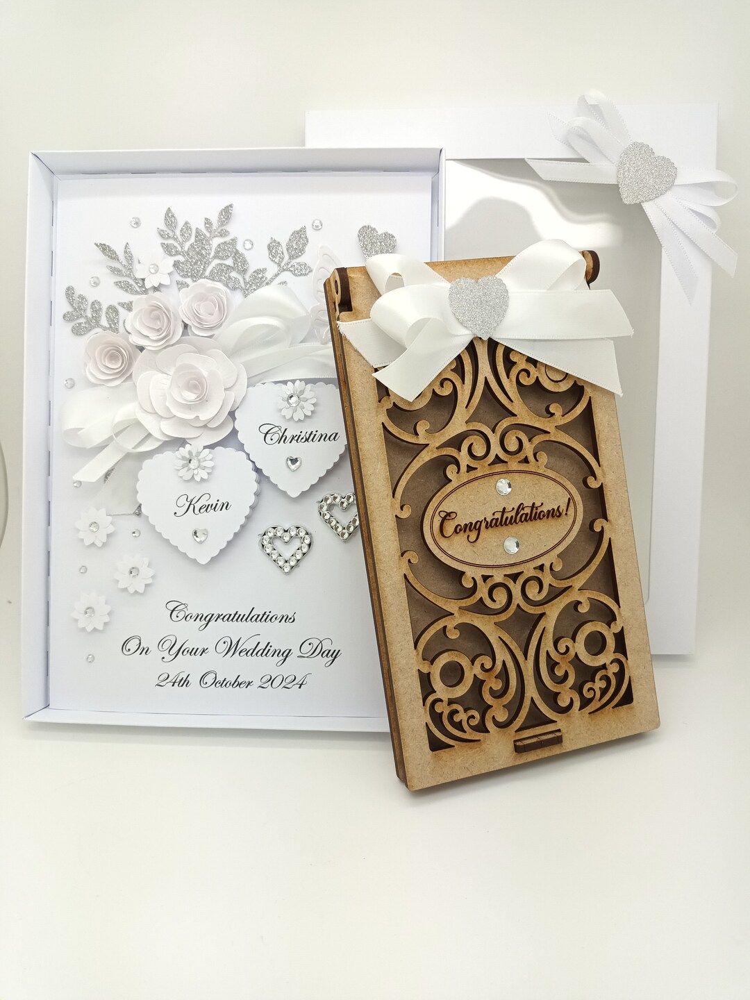 Luxury Handmade PERSONALISED Wedding Day Card Engagement ANNIVERSARY ...