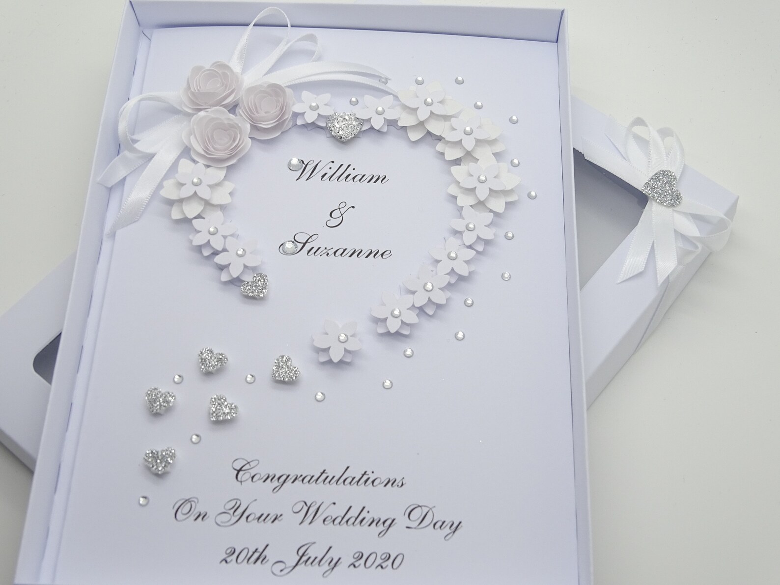 Wedding Day Luxury Handmade PERSONALISED Card Engagement | Etsy UK