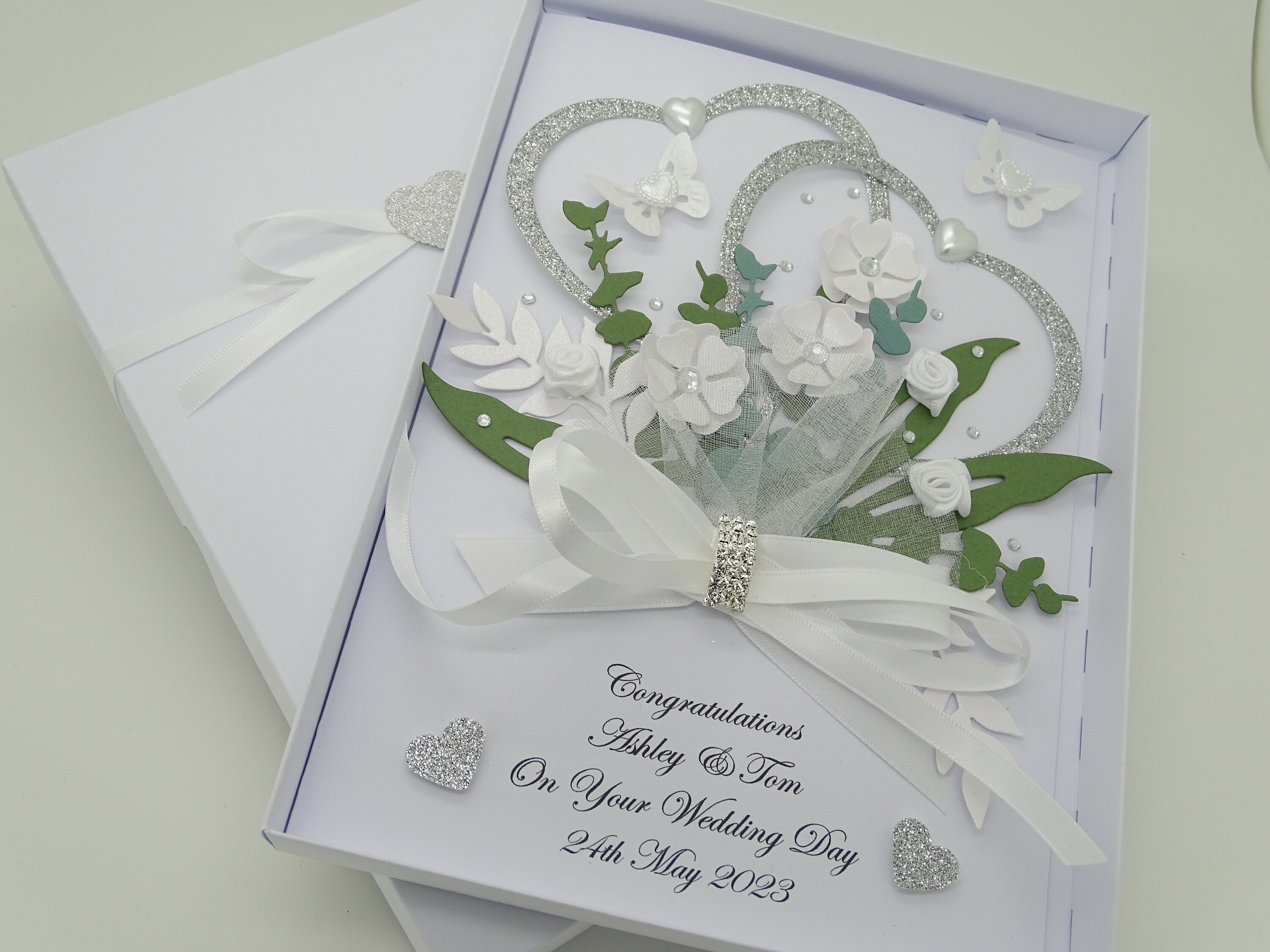 Luxury WEDDING Day Card Handmade PERSONALISED Anniversary Engagement ...