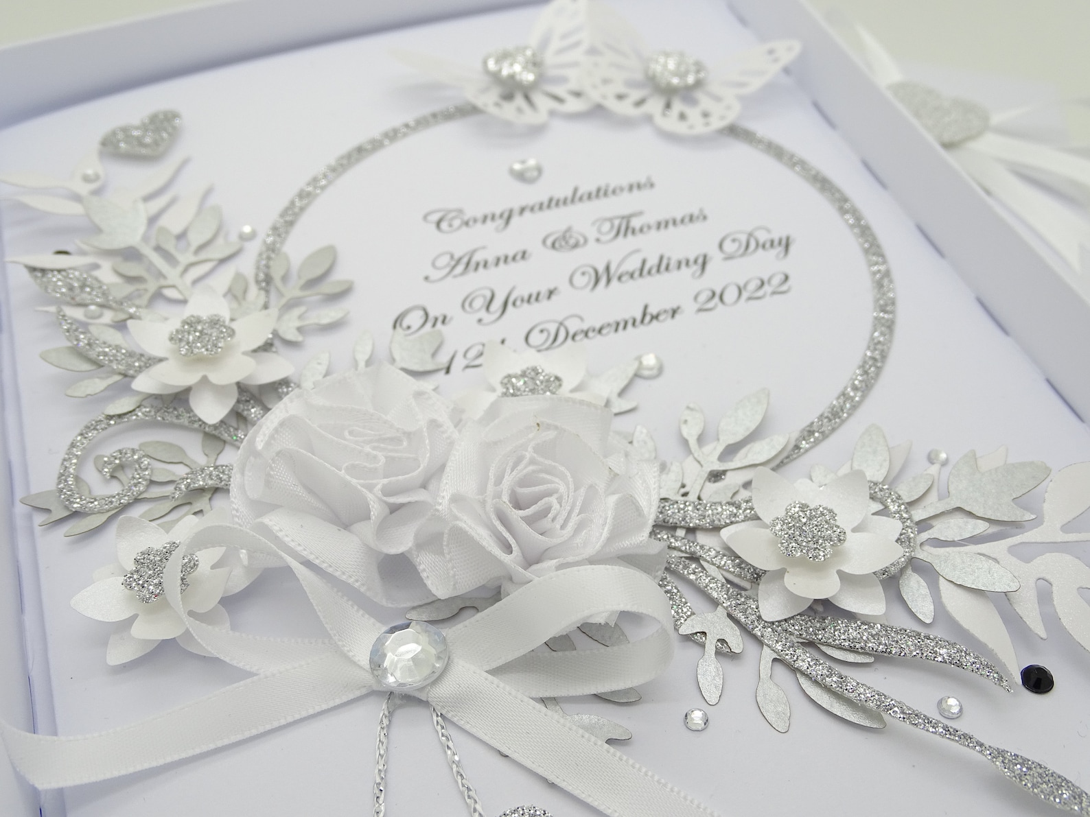 Luxury Handmade PERSONALISED Wedding Day Card Engagement ANNIVERSARY ...