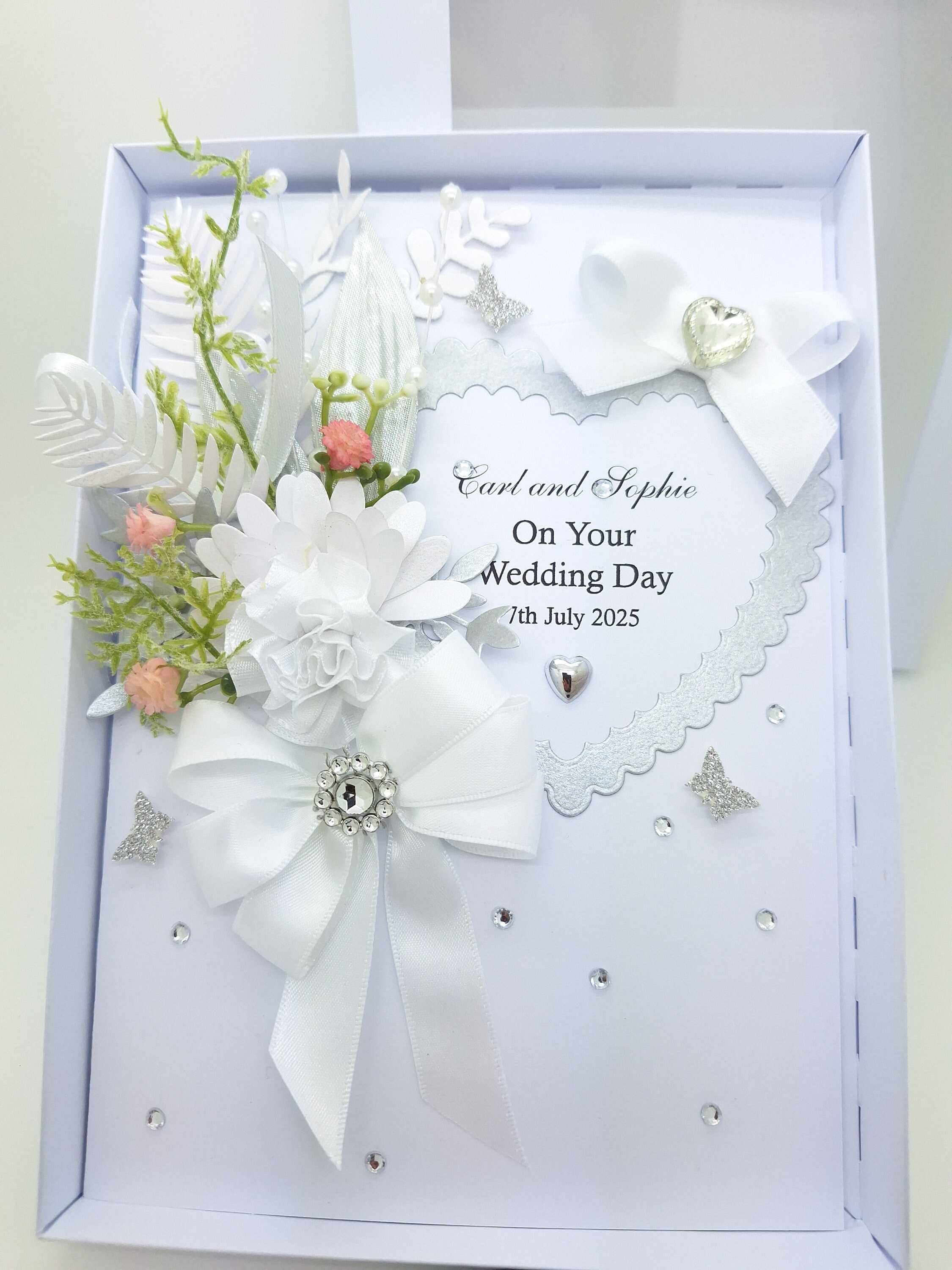 Handmade Personalized Wedding Day Card: 3D Keepsake Gift Box - Etsy UK