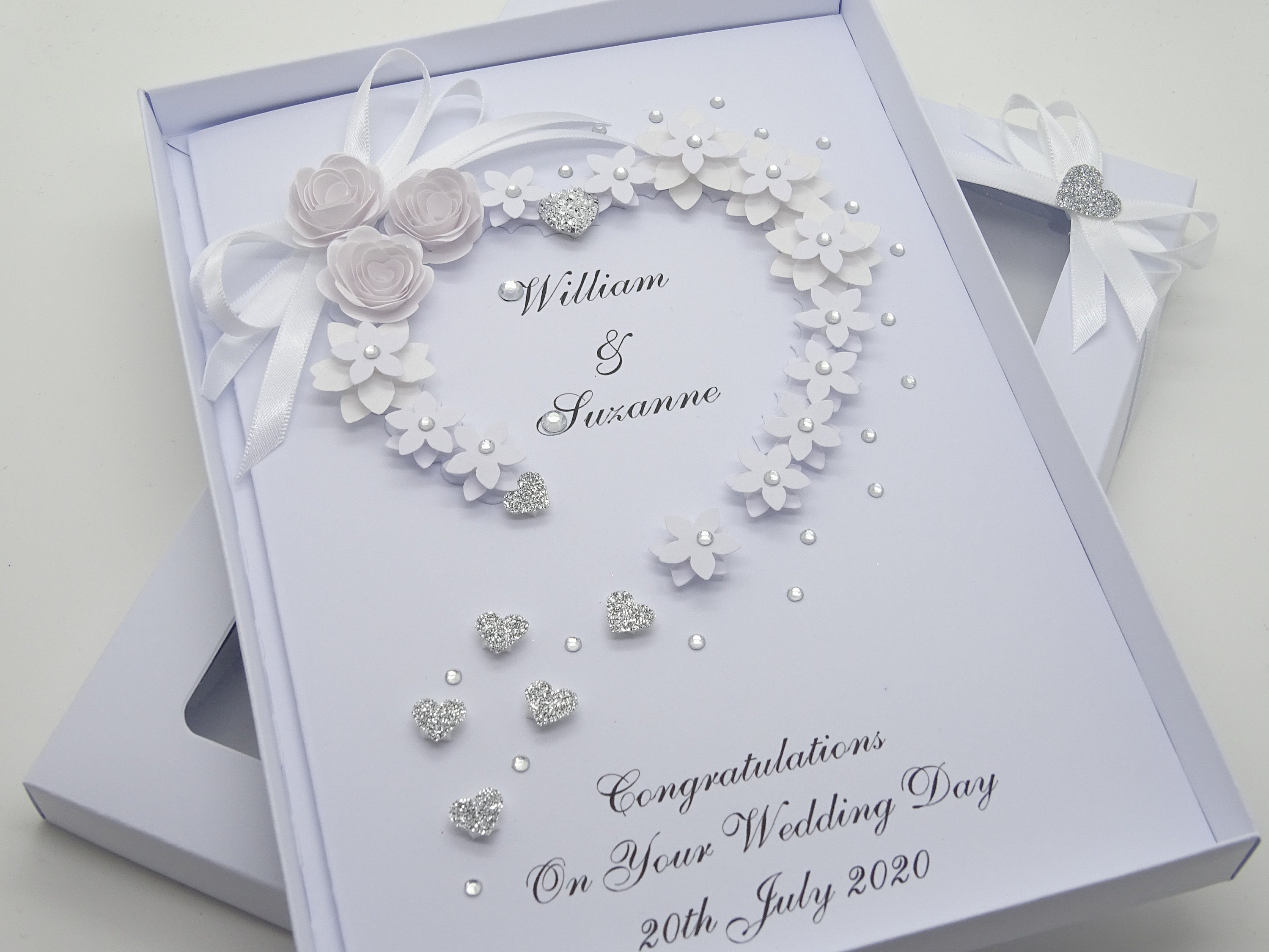 Wedding Day Luxury Handmade PERSONALISED Card Engagement | Etsy UK